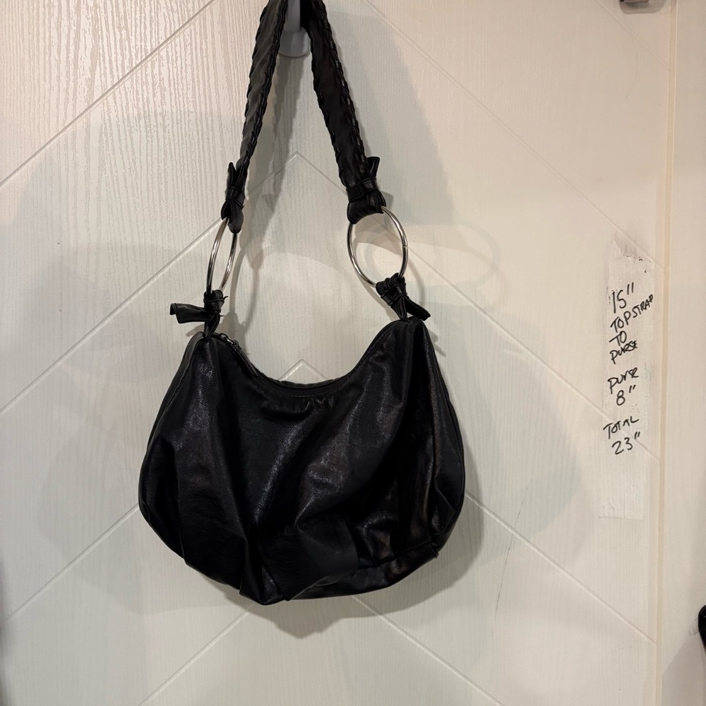 Y2K Black Hobo Shoulder Bag